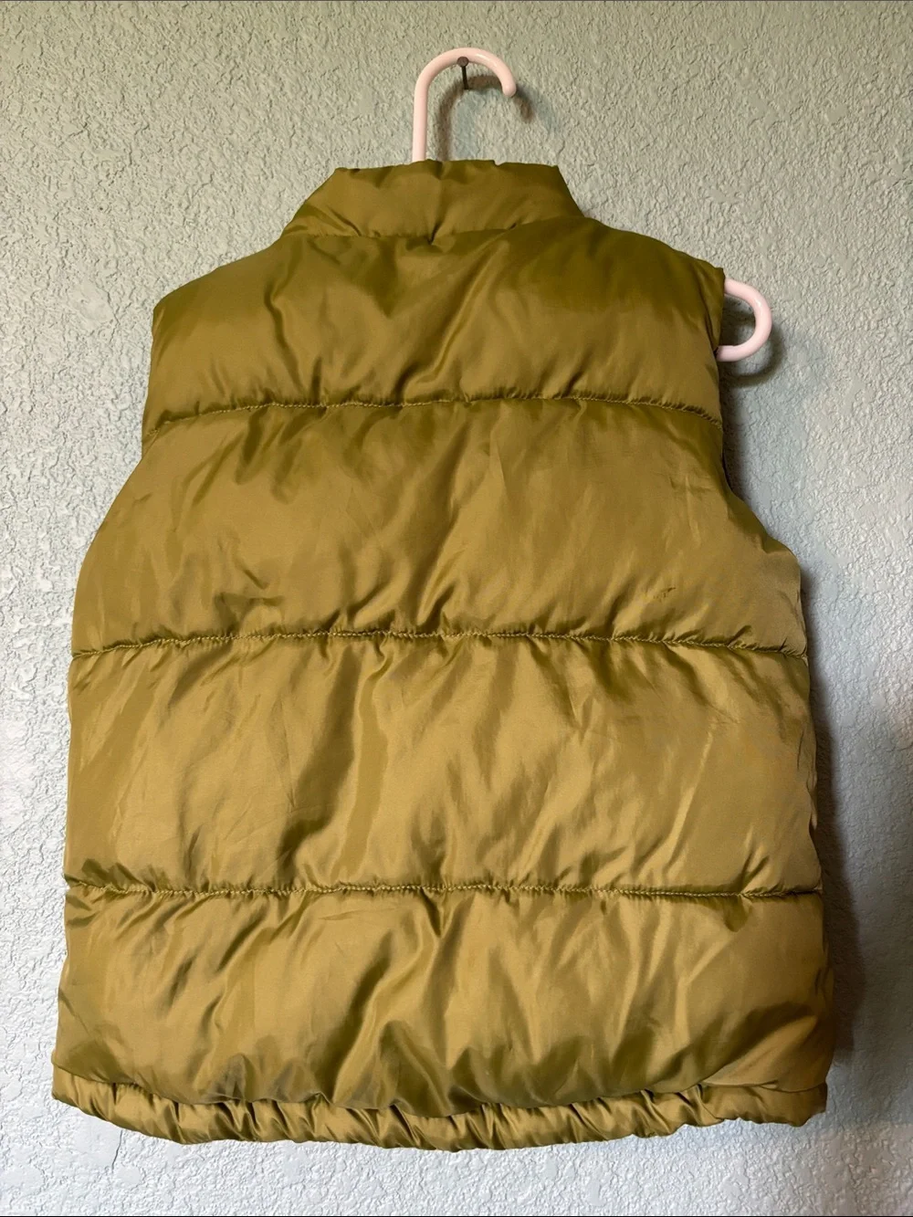 Gymboree Olive Green Quilted Puffer Vest, Snaps & Pockets Kids Size 2T-3T - Good